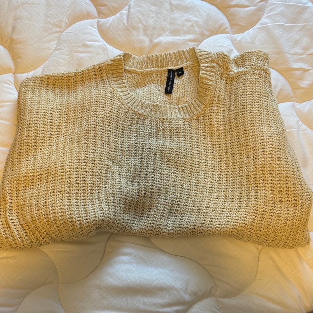 Moon & Madison Textured Knit Sweater in Beige